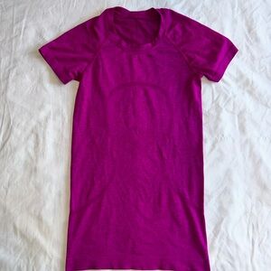 Lululemon short sleeve swiftly tech - size 2, bright purple, perfect condition!